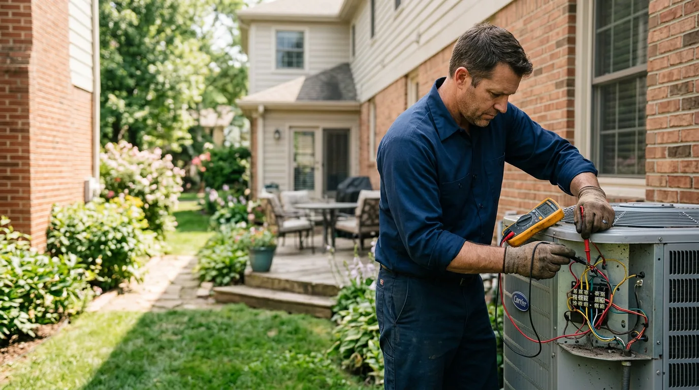 HVAC technician working near Georgetown, IN